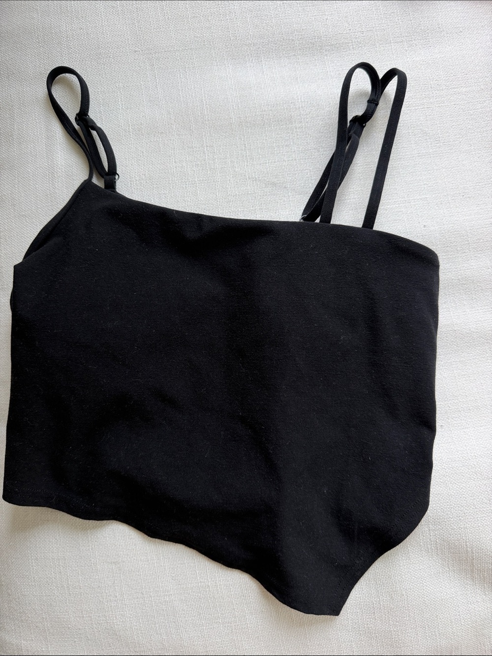ALO YOGO Black Asymmetric Crop Top